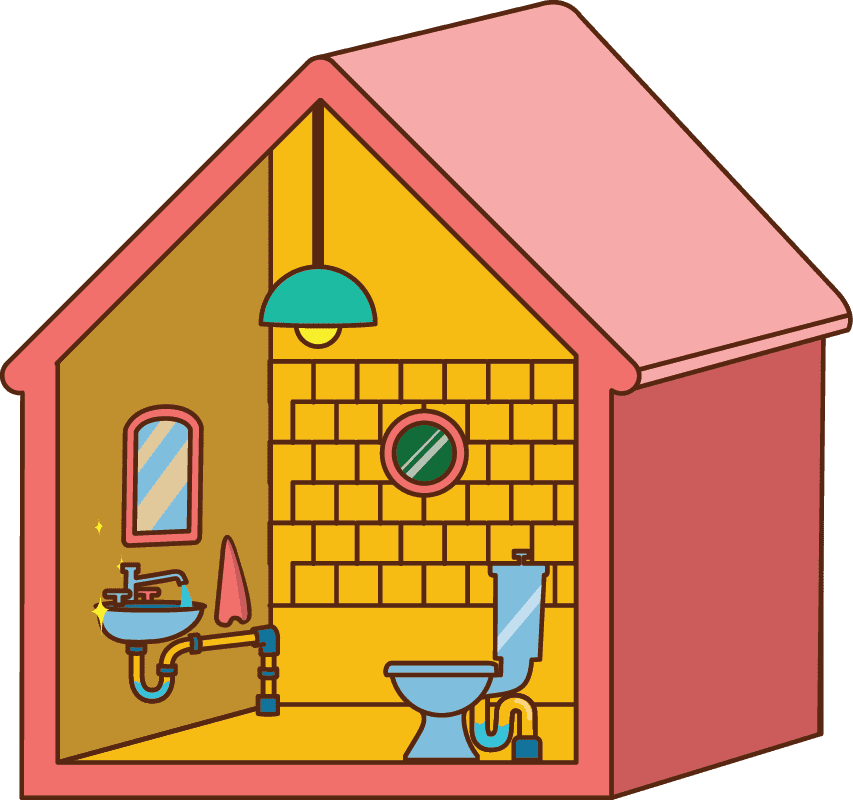 Klósettið er tengt við allar veiturnar, nema kannski gagnaveituna.