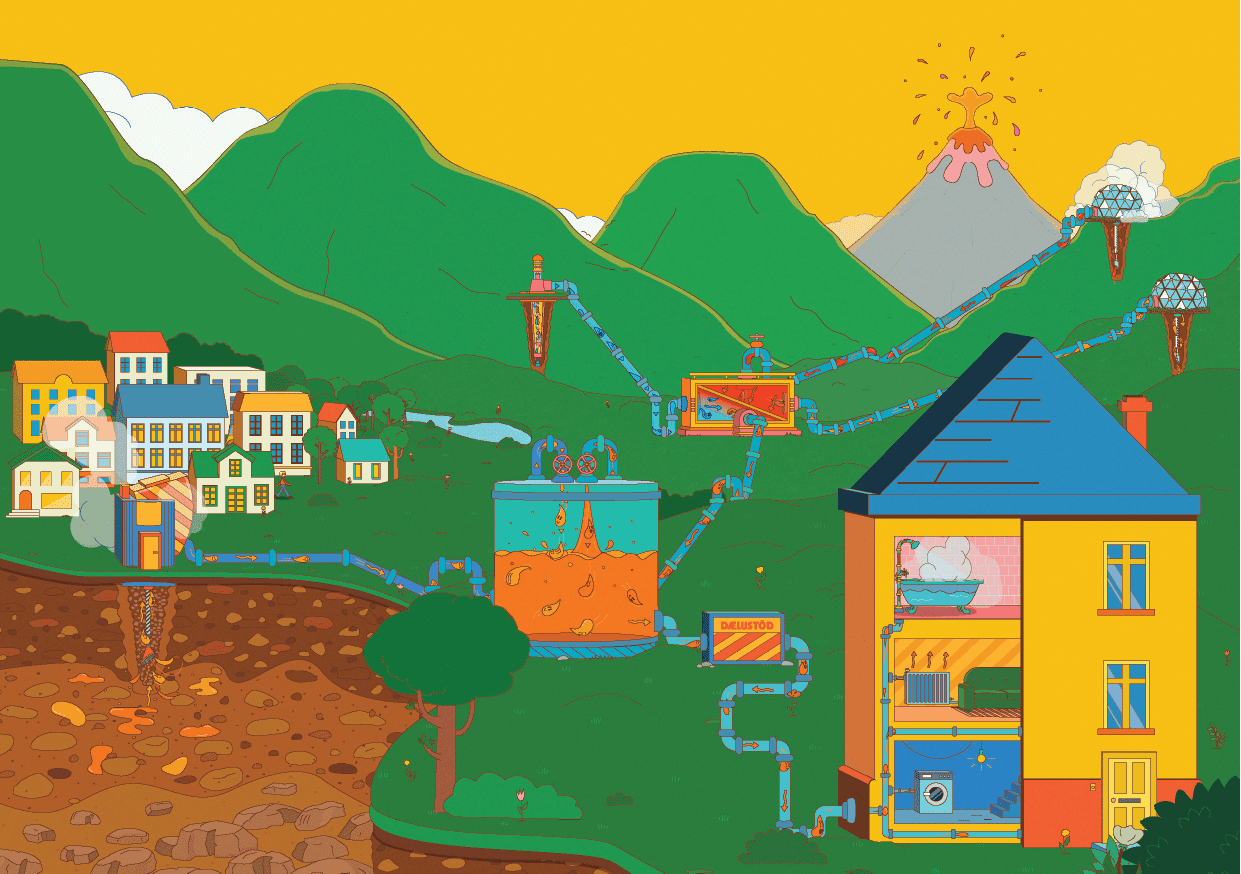 Ferðalag varmans, hvernig ferðast varminn frá iðrum jarðar heim til þín?