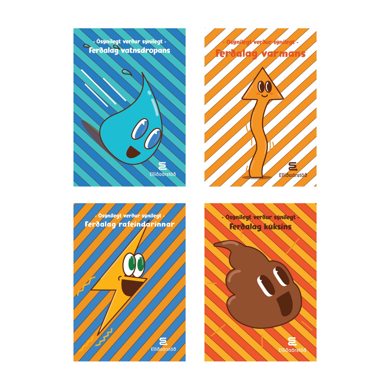 Forsíður Þemaheftanna Ósýnilegt verður sýnilegt