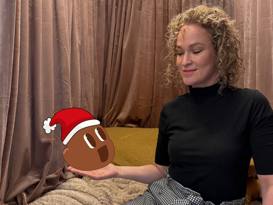 Margrét og Kúksi í Kúkakósý á sýningunni Hjartastrengir & vatnsæðar.